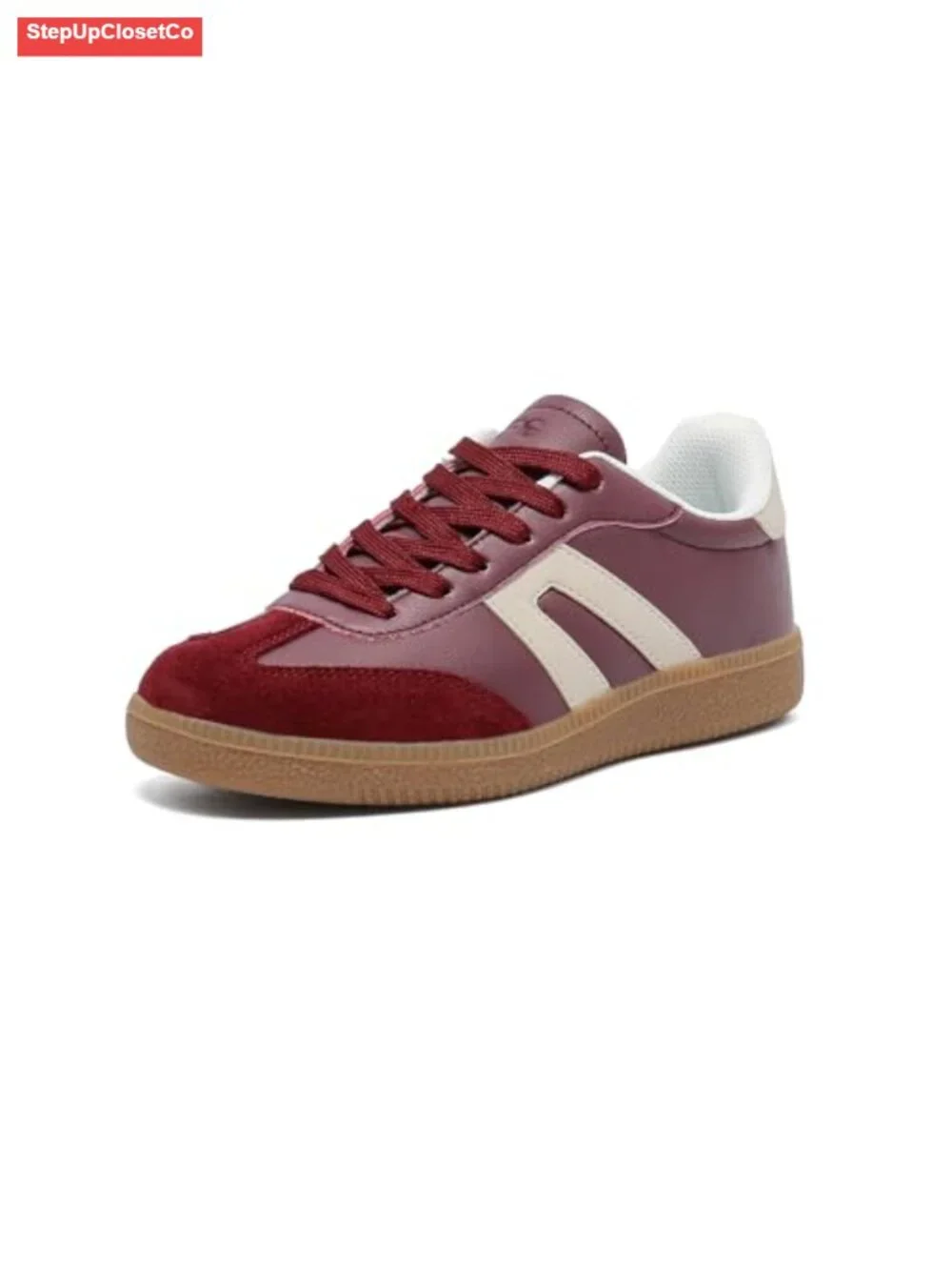 Lace Detail Retro Gum Sole Fashion Sneakers Perforated Casual Walking